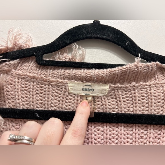 Entro Distressed Color block Sweater Large - Picture 5 of 5